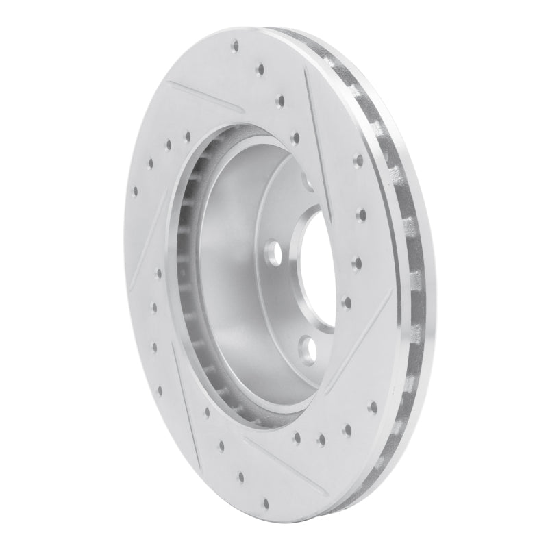 R1 95-02 Ford Explorer Front Left Drilled & Slotted Silver Brake Rotor-Brake Rotors - Slot & Drilled-Grocery Getter Performance