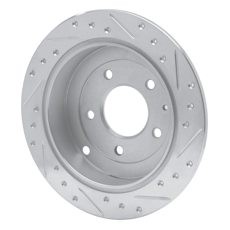 R1 95-02 Mazda Millenia Rear Left Drilled & Slotted Silver Brake Rotor-Brake Rotors - Slot & Drilled-Grocery Getter Performance