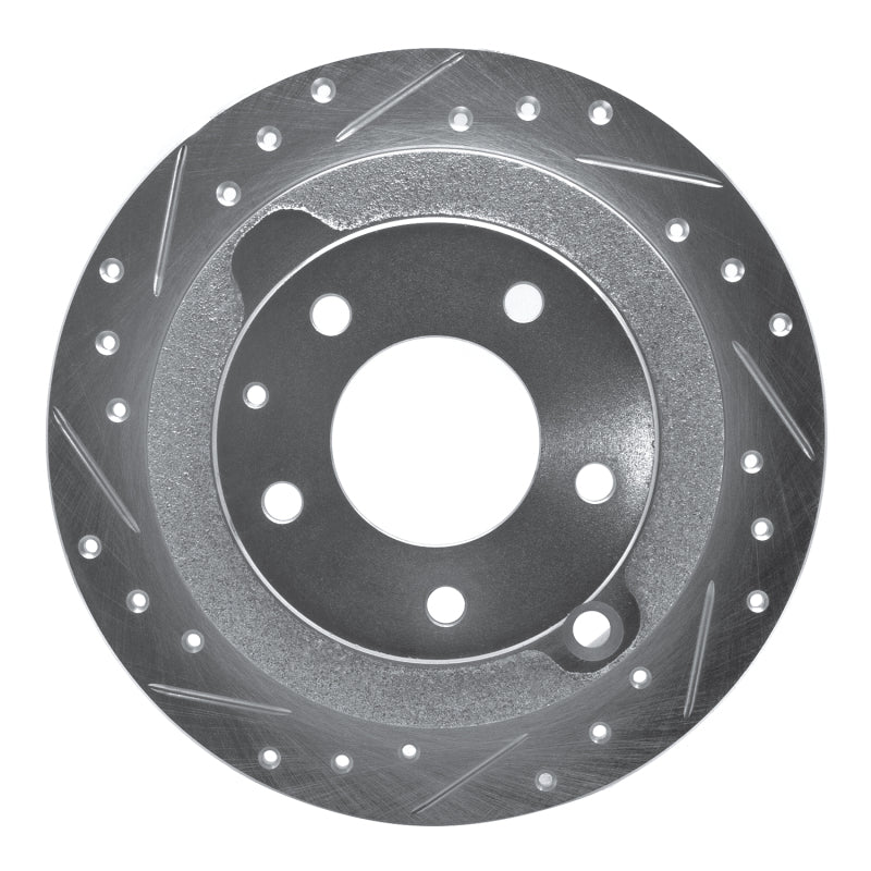 R1 95-02 Mazda Millenia Rear Left Drilled & Slotted Silver Brake Rotor-Brake Rotors - Slot & Drilled-Grocery Getter Performance