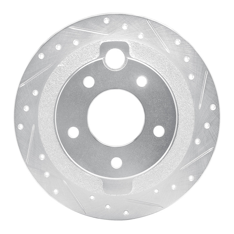 R1 95-02 Mazda Millenia Rear Right Drilled & Slotted Silver Brake Rotor-Brake Rotors - Slot & Drilled-Grocery Getter Performance