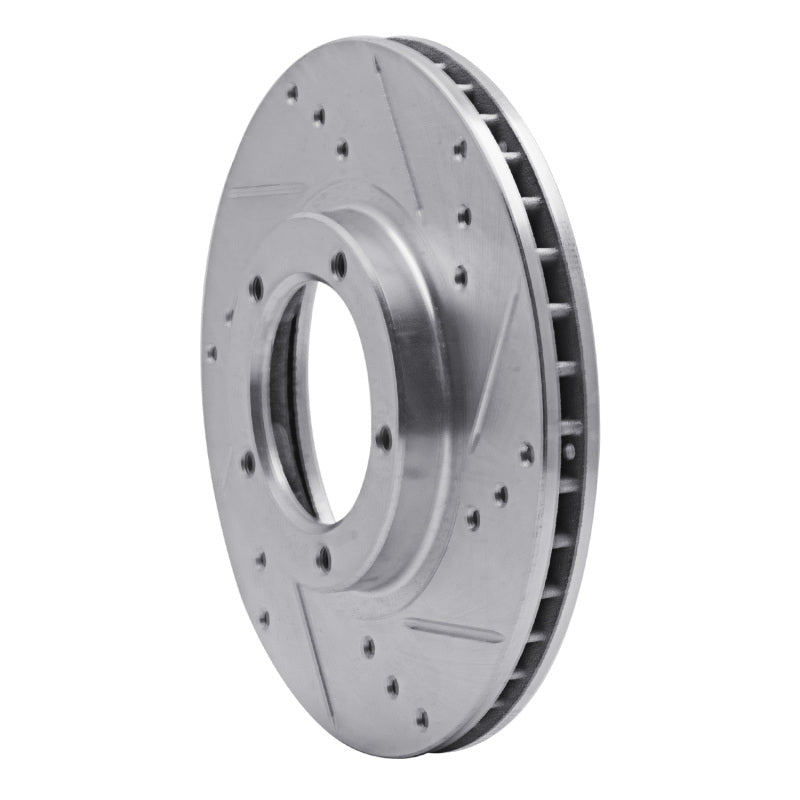 R1 95-04 Toyota Tacoma Front Right Drilled & Slotted Silver Brake Rotor-Brake Rotors - Slot & Drilled-Grocery Getter Performance