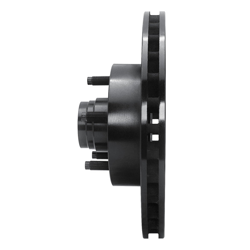 R1 95-11 Ford Explorer Front Left Drilled & Slotted Black Brake Rotor-Brake Rotors - Slot & Drilled-Grocery Getter Performance