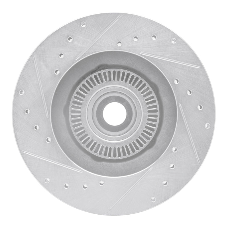 R1 95-11 Ford Ranger (USA/Canada) Front Right Drilled & Slotted Silver Brake Rotor-Brake Rotors - Slot & Drilled-Grocery Getter Performance