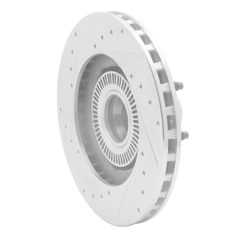 R1 95-11 Ford Ranger (USA/Canada) Front Right Drilled & Slotted Silver Brake Rotor-Brake Rotors - Slot & Drilled-Grocery Getter Performance
