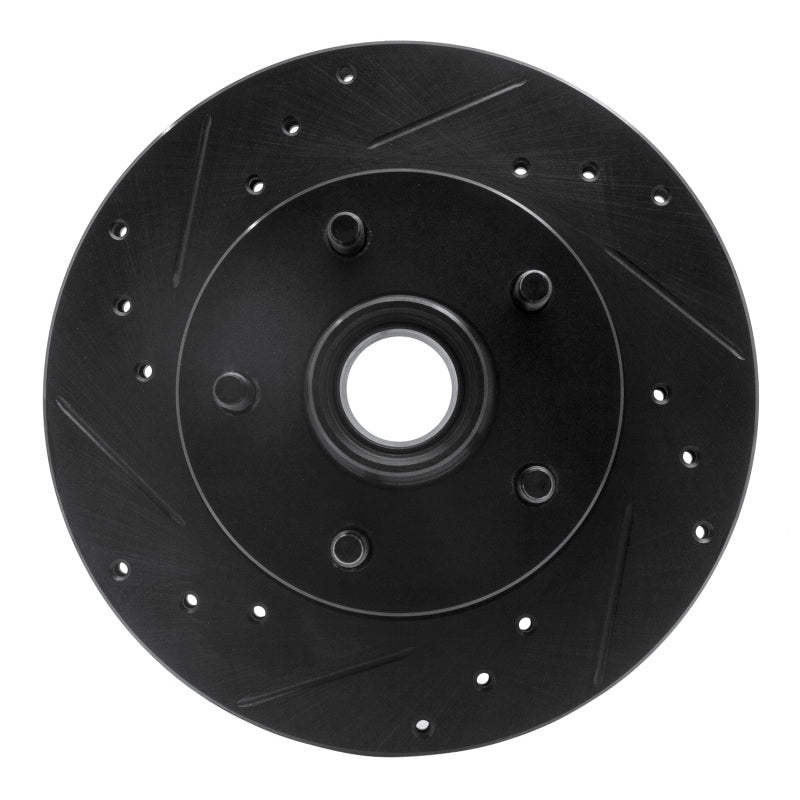 R1 95-97 Ford Ranger (USA/Canada) Front Left Drilled & Slotted Black Brake Rotor-Brake Rotors - Slot & Drilled-Grocery Getter Performance