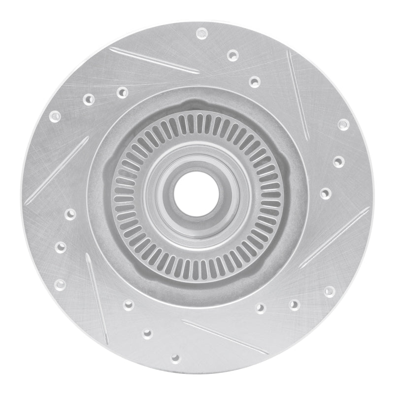 R1 95-97 Ford Ranger (USA/Canada) Front Left Drilled & Slotted Silver Brake Rotor-Brake Rotors - Slot & Drilled-Grocery Getter Performance