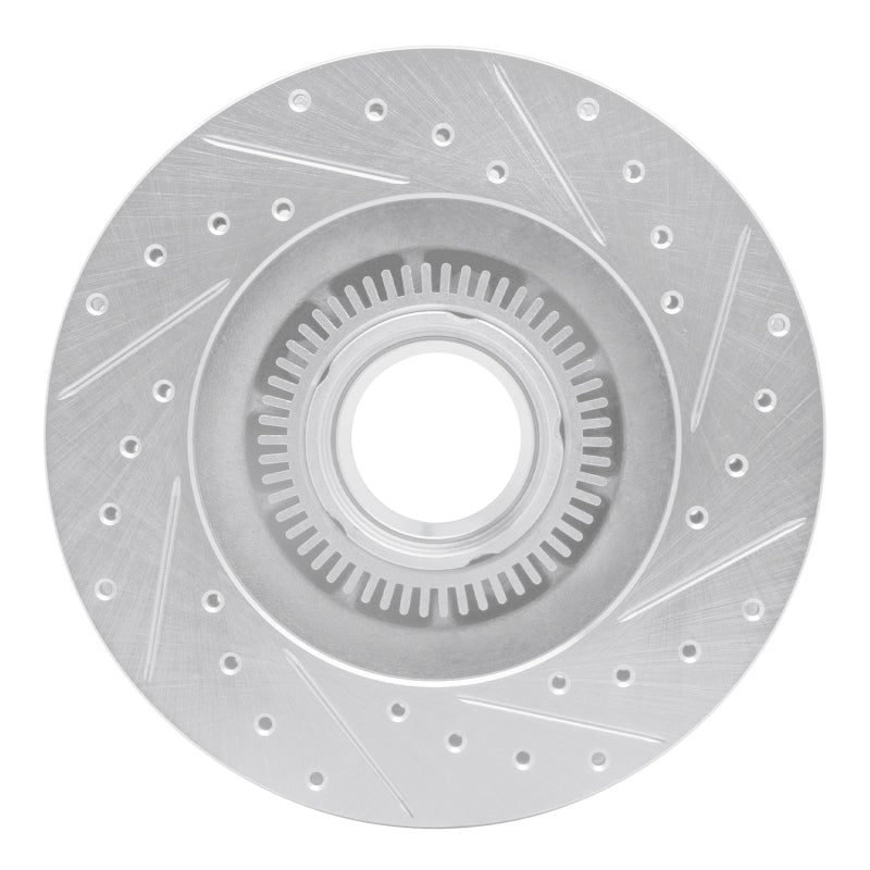 R1 95-97 Ford Ranger (USA/Canada) Front Left Drilled & Slotted Silver Brake Rotor-Brake Rotors - Slot & Drilled-Grocery Getter Performance