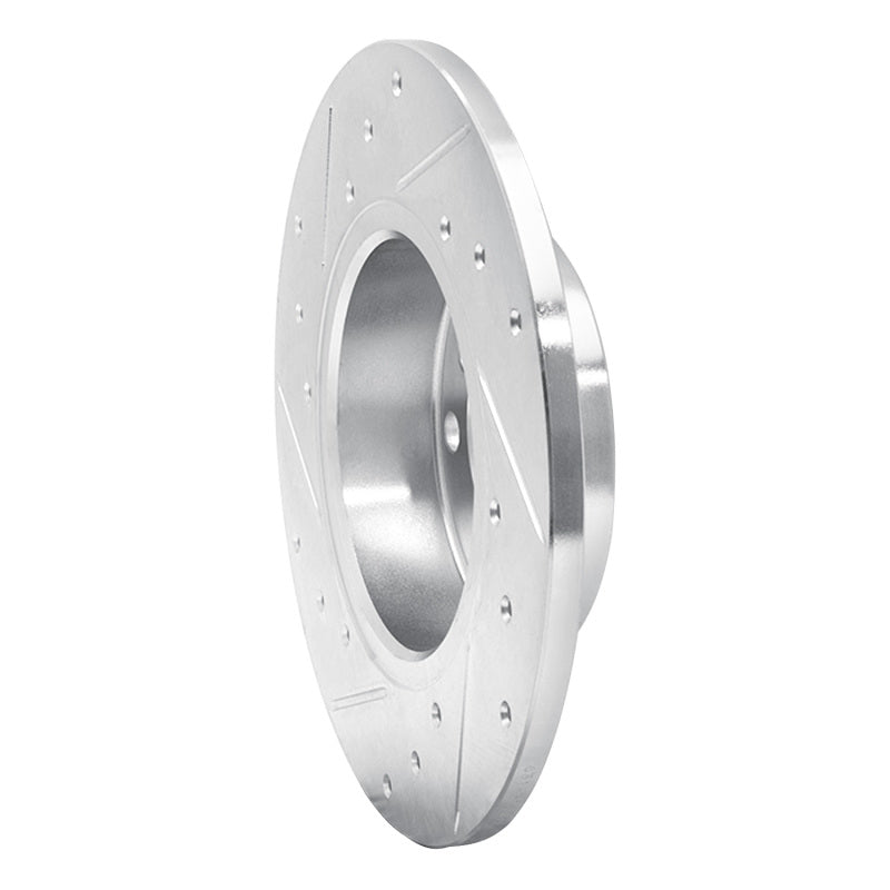 R1 95-98 BMW 318TI Front Right Drilled & Slotted Silver Brake Rotor-Brake Rotors - Slot & Drilled-Grocery Getter Performance