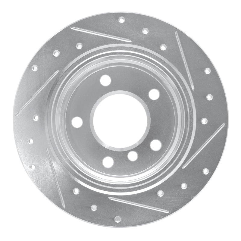 R1 96-02 BMW Z3 Rear Left Drilled & Slotted Silver Brake Rotor-Brake Rotors - Slot & Drilled-Grocery Getter Performance