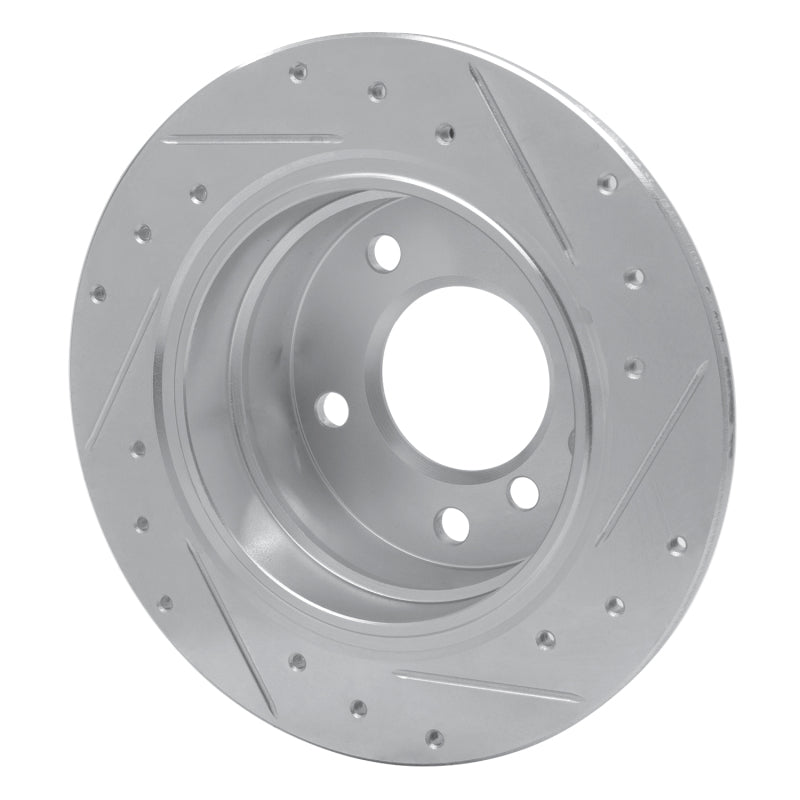 R1 96-02 BMW Z3 Rear Left Drilled & Slotted Silver Brake Rotor-Brake Rotors - Slot & Drilled-Grocery Getter Performance