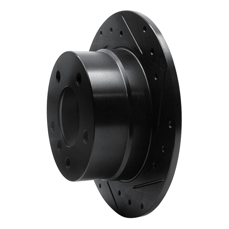 R1 96-02 BMW Z3 Rear Right Drilled & Slotted Black Brake Rotor-Brake Rotors - Slot & Drilled-Grocery Getter Performance