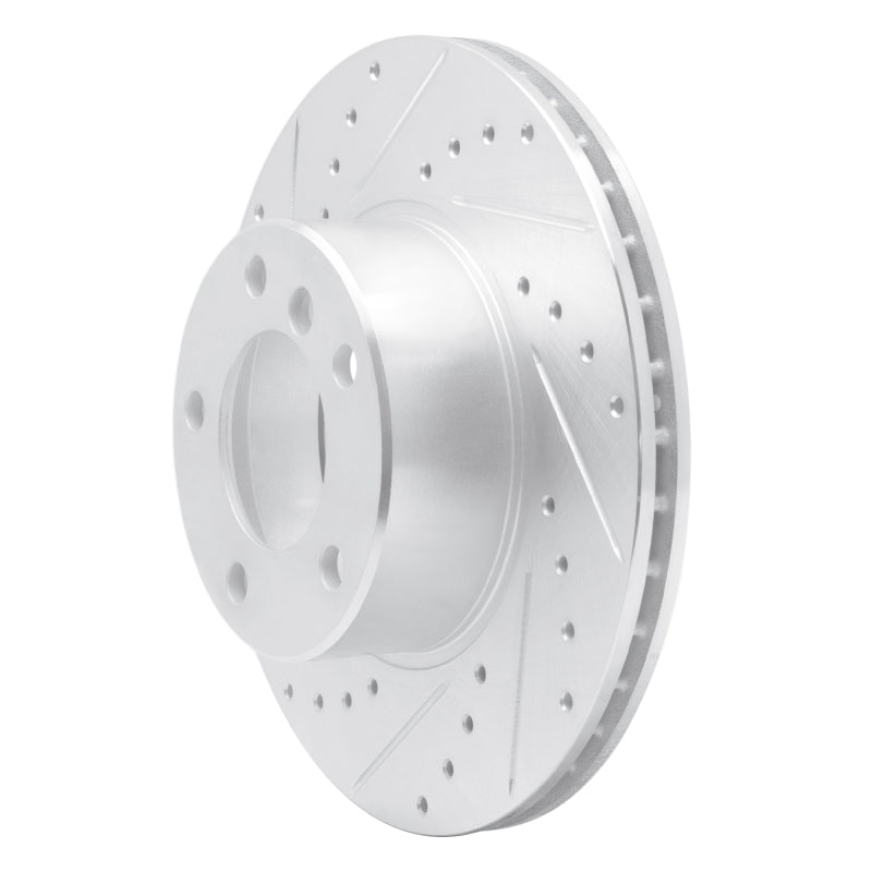 R1 96-03 BMW 525I (USA/Canada) Front Left Drilled & Slotted Silver Brake Rotor-Brake Rotors - Slot & Drilled-Grocery Getter Performance