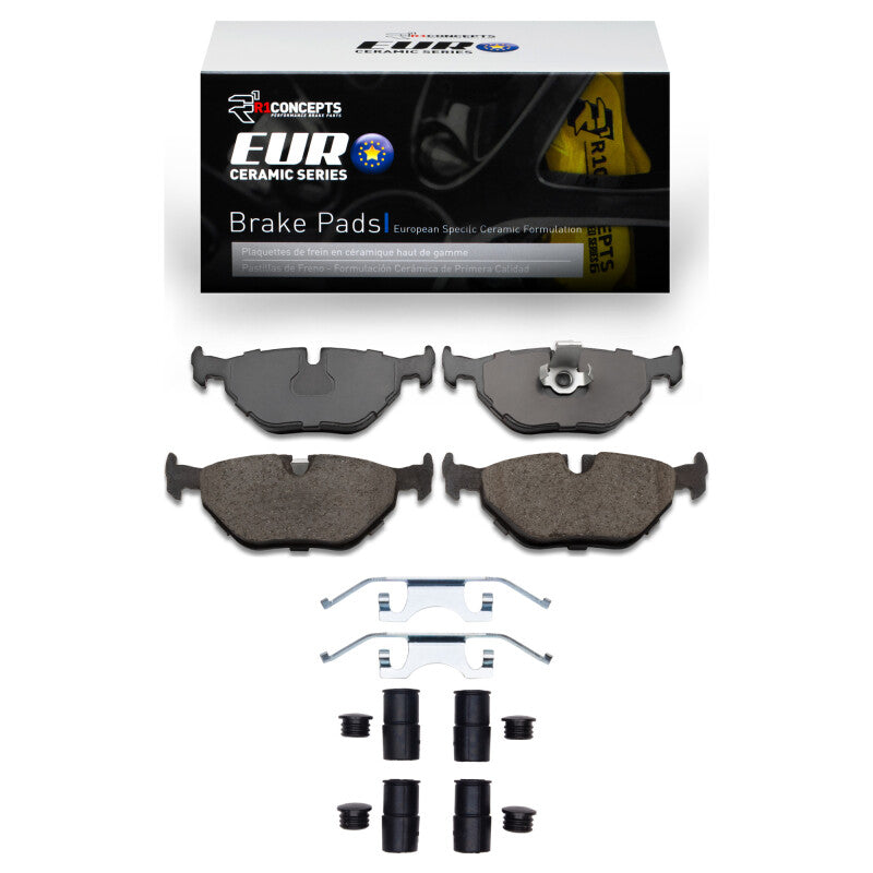 R1 96-03 BMW 528I Rear Euro Ceramic Pads & Hardware Kit-Brake Pads - OE-Grocery Getter Performance