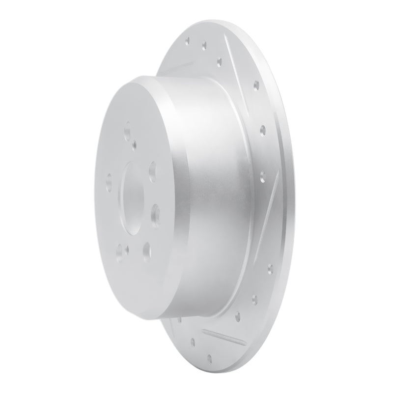 R1 96-99 Toyota Celica Rear Right Drilled & Slotted Silver Brake Rotor-Brake Rotors - Slot & Drilled-Grocery Getter Performance