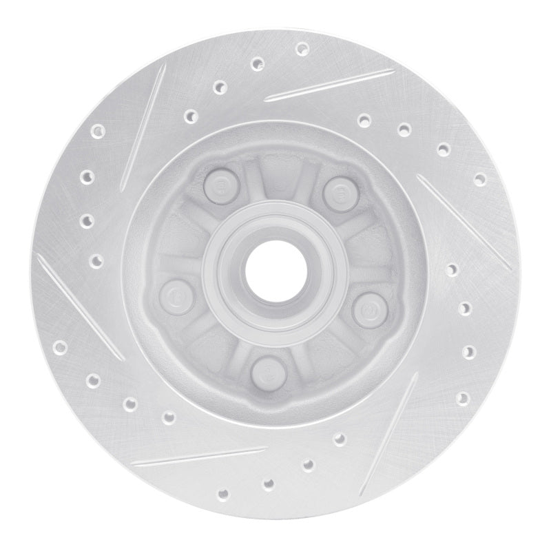 R1 98-02 Ford Ranger (USA/Canada) Front Right Drilled & Slotted Silver Brake Rotor-Brake Rotors - Slot & Drilled-Grocery Getter Performance