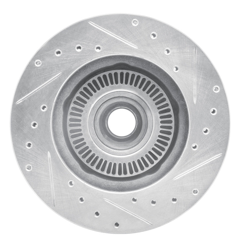 R1 98-02 Ford Ranger (USA/Canada) Front Right Drilled & Slotted Silver Brake Rotor-Brake Rotors - Slot & Drilled-Grocery Getter Performance
