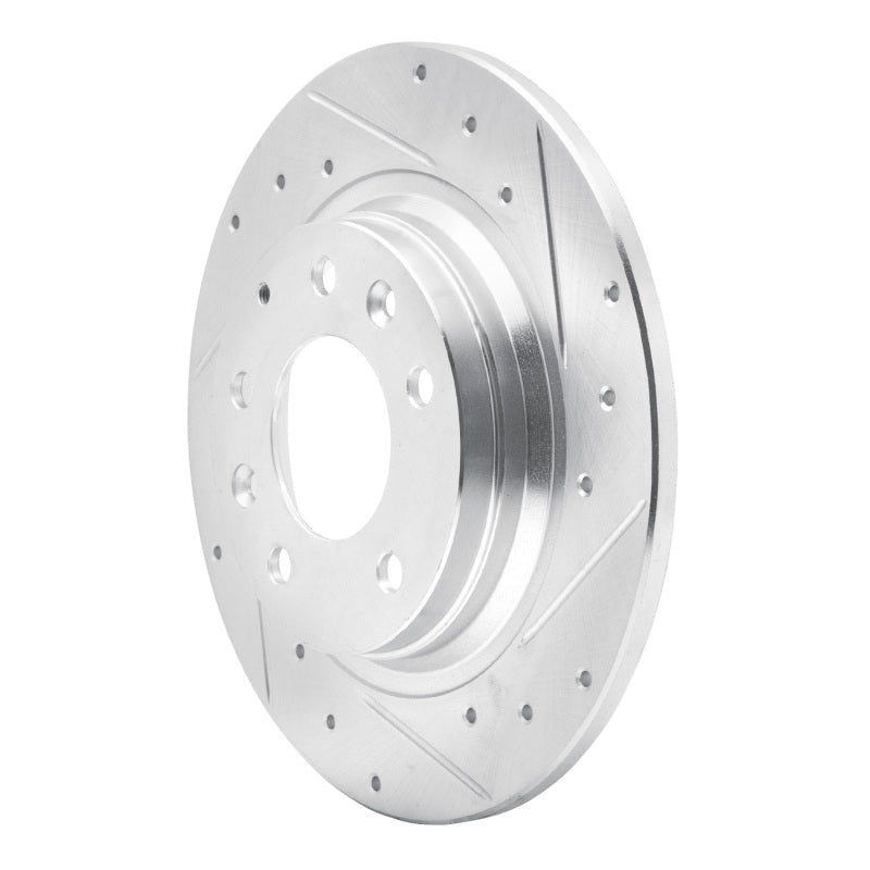 R1 98-15 Ford Fusion Rear Right Drilled & Slotted Silver Brake Rotor-Brake Rotors - Slot & Drilled-Grocery Getter Performance