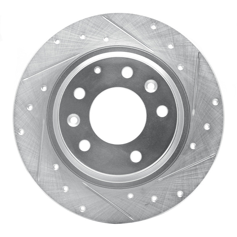 R1 98-15 Ford Fusion Rear Right Drilled & Slotted Silver Brake Rotor-Brake Rotors - Slot & Drilled-Grocery Getter Performance