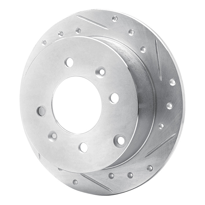 R1 99-06 Hyundai SONATA Rear Right Drilled & Slotted Silver Brake Rotor-Brake Rotors - Slot & Drilled-Grocery Getter Performance