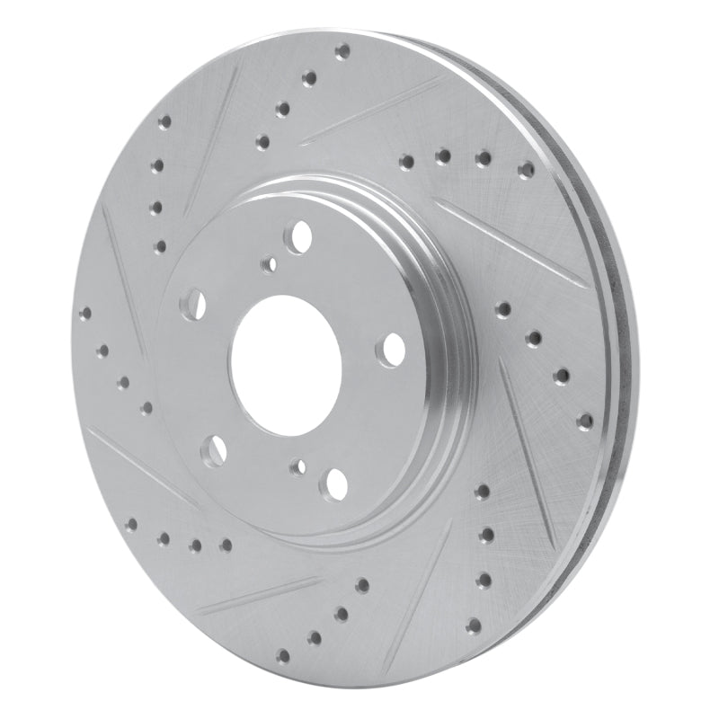 R1 99-07 Lexus ES300 Front Left Drilled & Slotted Silver Brake Rotor-Brake Rotors - Slot & Drilled-Grocery Getter Performance