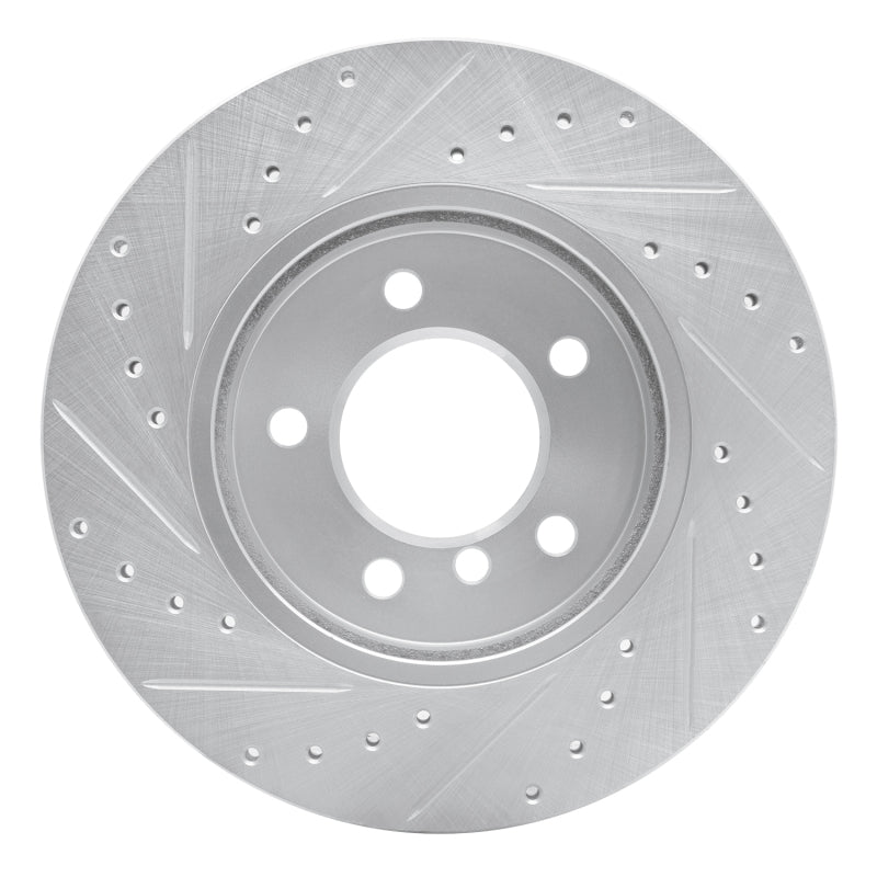 R1 99-08 BMW 325I (USA/Canada) Front Right Drilled & Slotted Silver Brake Rotor-Brake Rotors - Slot & Drilled-Grocery Getter Performance