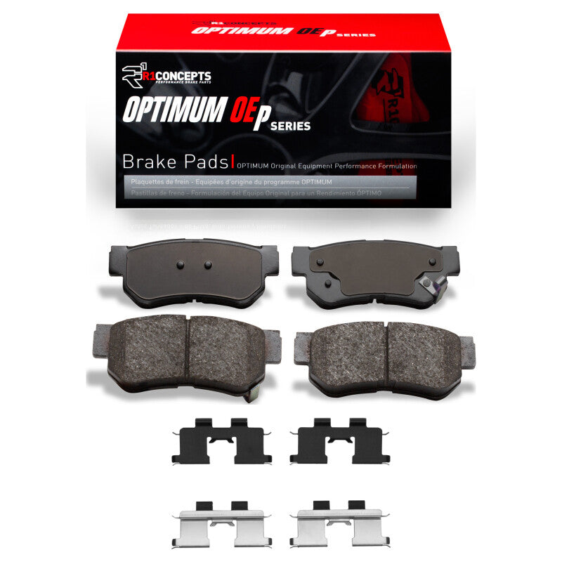 R1 99-10 Hyundai Tucson Rear Optimum OE Pads & Hardware Kit-Brake Pads - OE-Grocery Getter Performance