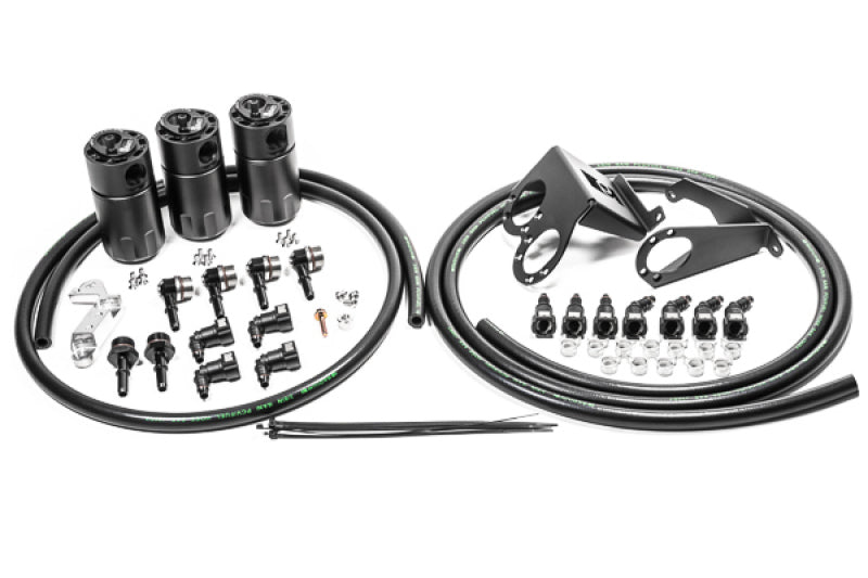 Radium 14-19 Chevrolet Corvette LT1 CCV Fluid Lock Triple Catch Can Kit-Oil Catch Cans-Grocery Getter Performance