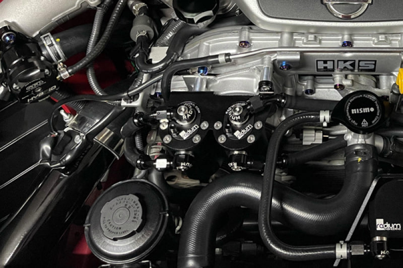 Radium Engineering Nissan R35 GT-R Dual Catch Can Kit CCV Fluid Lock-Oil Catch Cans-Grocery Getter Performance