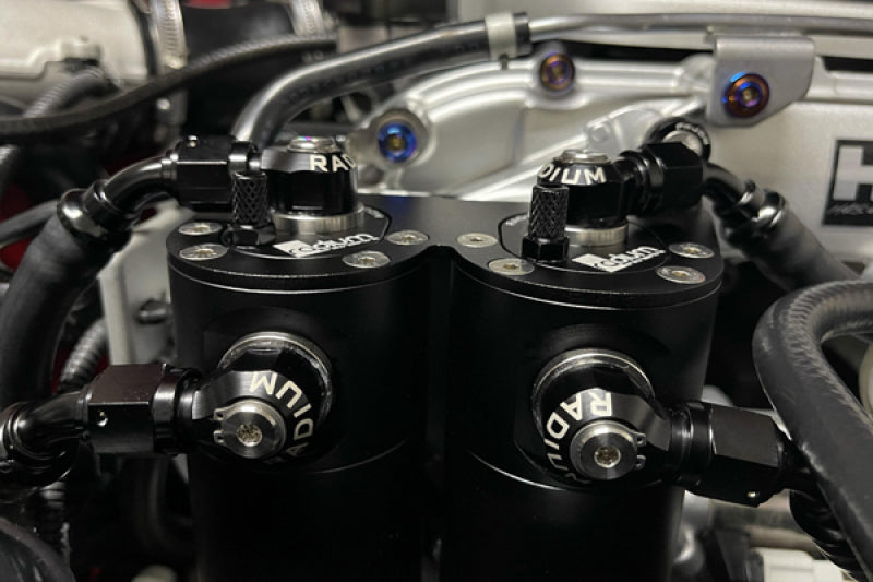 Radium Engineering Nissan R35 GT-R Dual Catch Can Kit CCV Fluid Lock-Oil Catch Cans-Grocery Getter Performance
