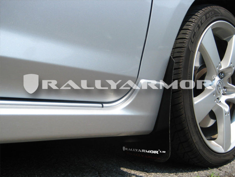 Rally Armor 04-09 Mazda3/Speed3 Red UR Mud Flap w/ White Logo-Mud Flaps-Grocery Getter Performance
