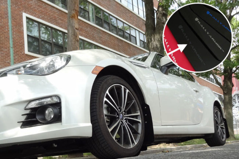 Rally Armor 13-17 Subaru BRZ/Toyota FR-S Black UR Mud Flap w/Grey Logo-Mud Flaps-Grocery Getter Performance