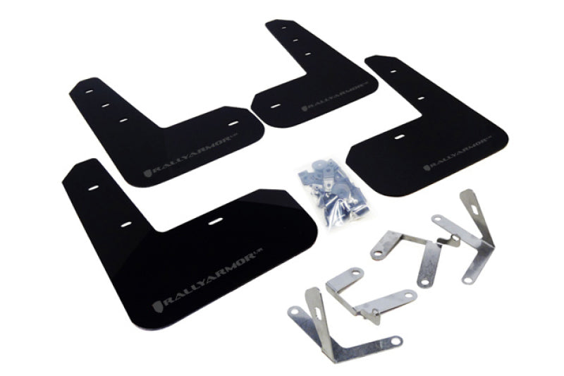 Rally Armor 13-17 Subaru BRZ/Toyota FR-S Black UR Mud Flap w/Grey Logo-Mud Flaps-Grocery Getter Performance
