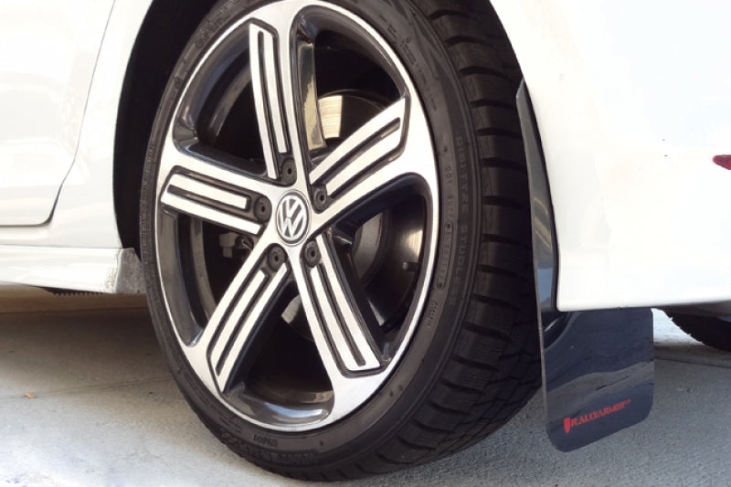 Rally Armor 15-17.5 MKVII VW Golf R Black UR Mud Flap w/Blue Logo-Mud Flaps-Grocery Getter Performance