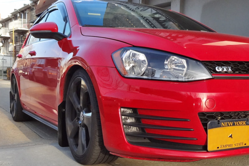 Rally Armor 15-21 MKVII VW Golf/GTI Black UR Mud Flap w/Blue Logo-Mud Flaps-Grocery Getter Performance