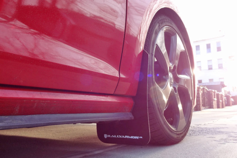 Rally Armor 15-21 MKVII VW Golf/GTI Black UR Mud Flap w/Blue Logo-Mud Flaps-Grocery Getter Performance