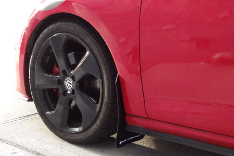 Rally Armor 15-21 MKVII VW Golf/GTI Red UR Mud Flap w/White Logo-Mud Flaps-Grocery Getter Performance