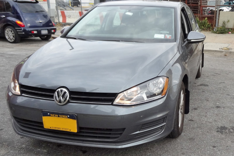 Rally Armor 15-21 MKVII VW Golf/GTI Red UR Mud Flap w/White Logo-Mud Flaps-Grocery Getter Performance