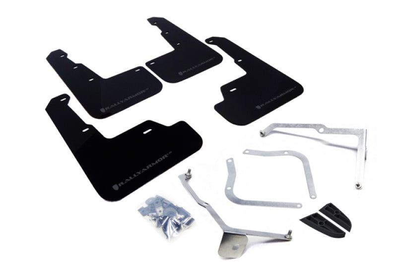 Rally Armor 15-21 Subaru WRX/STI Black UR Mud Flap w/Grey Logo-Mud Flaps-Grocery Getter Performance