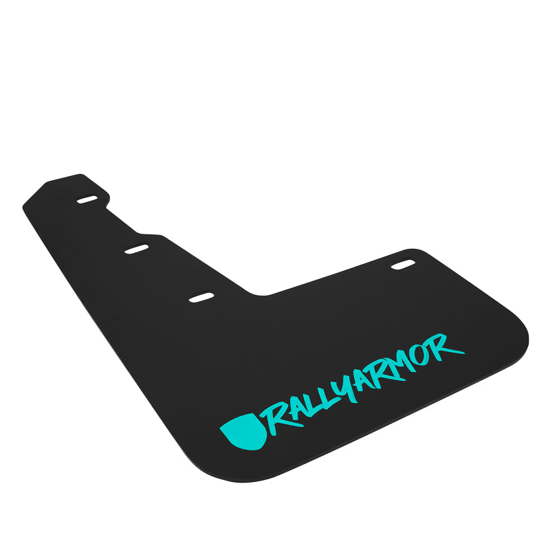 Rally Armor 15-21 Subaru WRX/STI Black UR Mud Flap w/Teal Altered Font Logo-Mud Flaps-Grocery Getter Performance