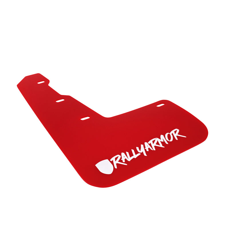 Rally Armor 15-21 Subaru WRX/STI Red Mud Flap White Altered Font Logo-Mud Flaps-Grocery Getter Performance