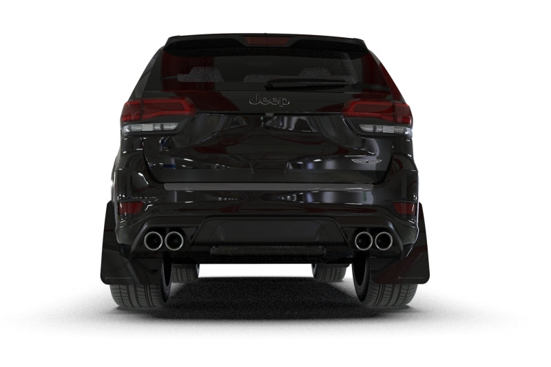 Rally Armor 18-22 Jeep Grand Cherokee SRT Trackhawk Black UR Mud Flap - Red Logo-Mud Flaps-Grocery Getter Performance