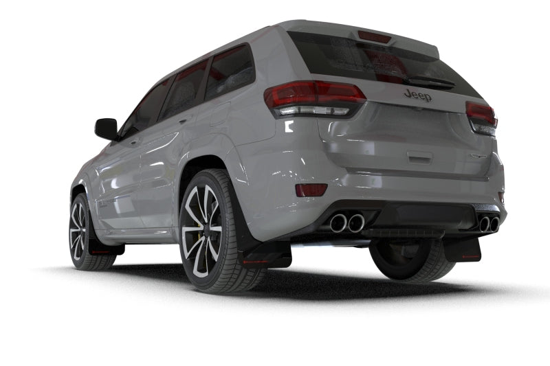 Rally Armor 18-22 Jeep Grand Cherokee SRT Trackhawk Black UR Mud Flap - Red Logo-Mud Flaps-Grocery Getter Performance