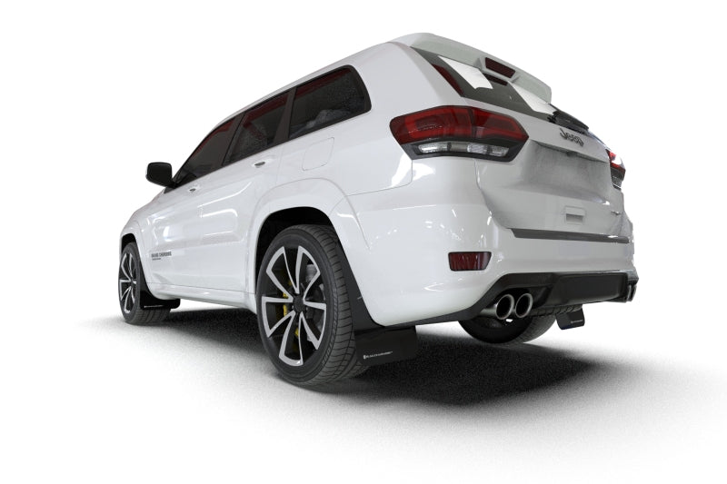 Rally Armor 18-22 Jeep Grand Cherokee SRT Trackhawk Black UR Mud Flap - Red Logo-Mud Flaps-Grocery Getter Performance