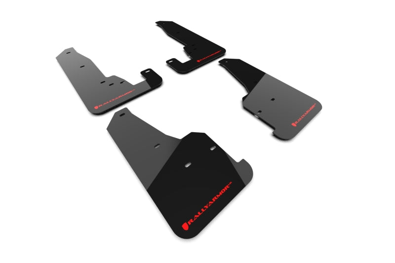 Rally Armor 18-22 Jeep Grand Cherokee SRT Trackhawk Black UR Mud Flap - Red Logo-Mud Flaps-Grocery Getter Performance