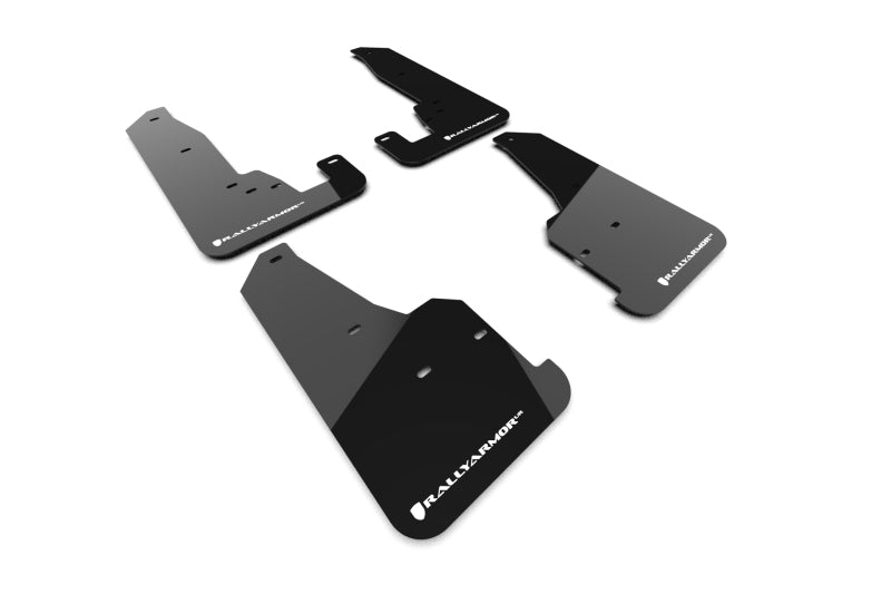 Rally Armor 18-22 Jeep Grand Cherokee SRT Trackhawk Black UR Mud Flap - White Logo-Mud Flaps-Grocery Getter Performance