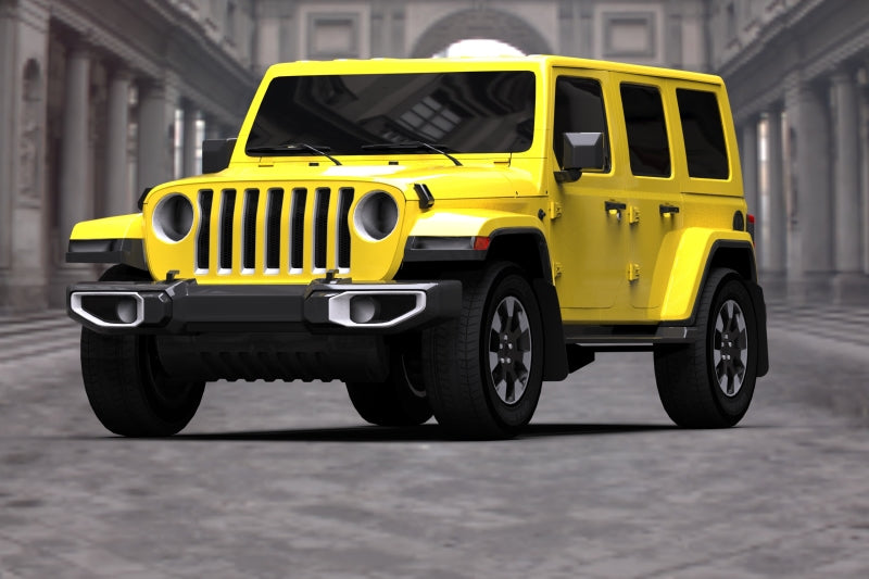 Rally Armor 18-25 Jeep JL Wrangler Black UR Mud Flap w/Grey Logo-Mud Flaps-Grocery Getter Performance