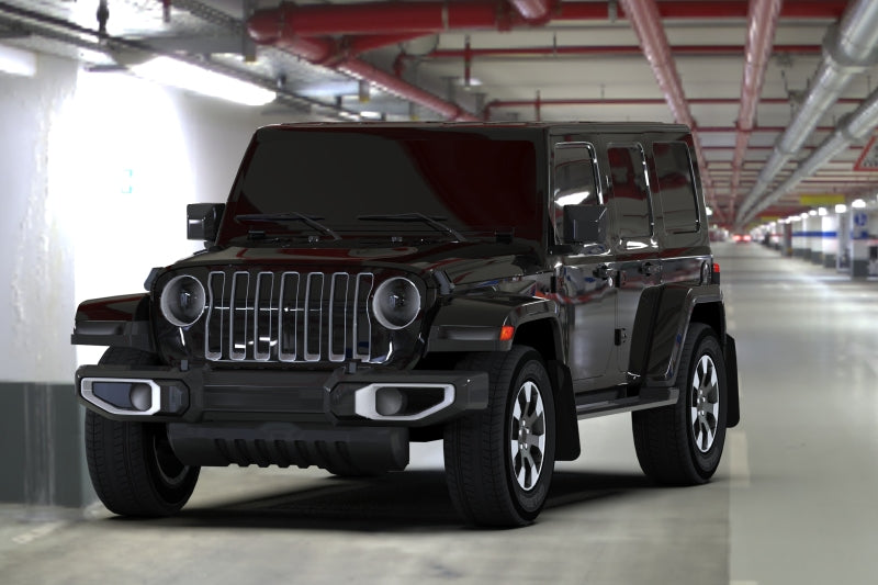 Rally Armor 18-25 Jeep JL Wrangler Black UR Mud Flap w/Grey Logo-Mud Flaps-Grocery Getter Performance