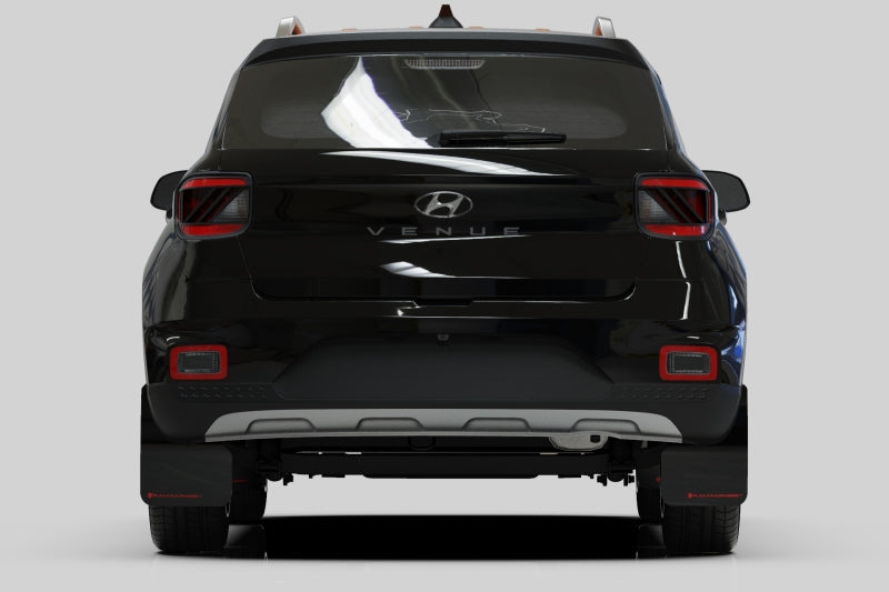 Rally Armor 20-26 Hyundai Venue Black Mud Flap Red Logo-Mud Flaps-Grocery Getter Performance