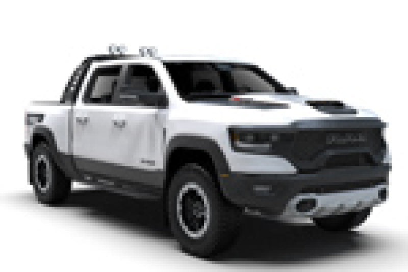Rally Armor 21-25 Dodge Ram 1500 TRX Black UR Mud Flap - White Logo-Mud Flaps-Grocery Getter Performance