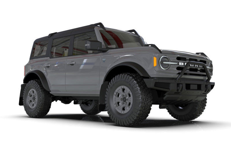 Rally Armor 21-25 Ford Bronco (Plstc Bmpr + RR - NO Rptr/Sprt) Blk Mud Flap w/Red Logo-Mud Flaps-Grocery Getter Performance